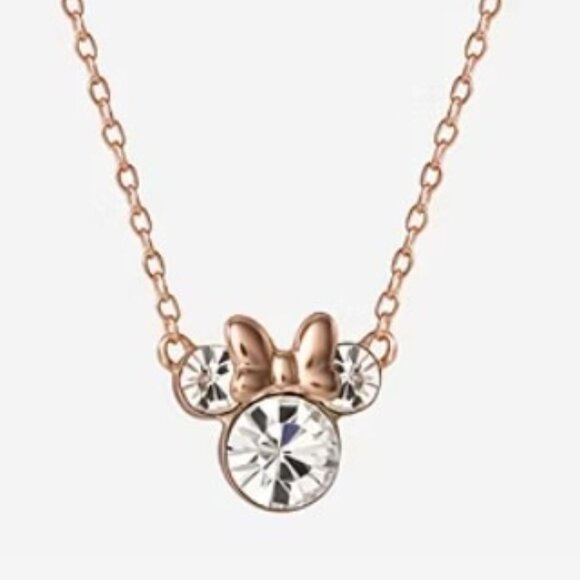Disney Jewelry - Disney Rose Gold Minnie Mouse Necklace